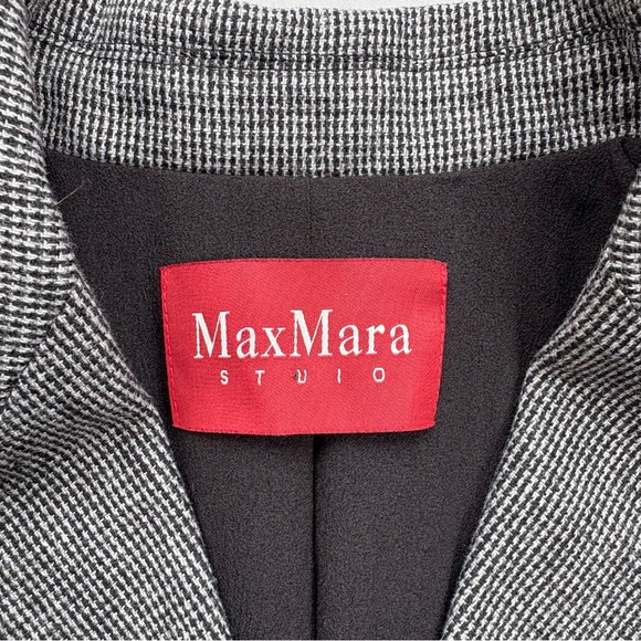 Max Mara Women’s Size 2 Woven Wool Blazer Jacket Academia Career Wear Preppy - Picture 4 of 14
